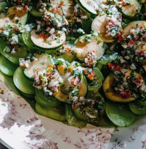 Севиче из винограда и фейхоа