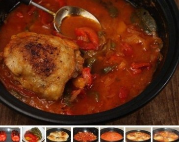 Тушеная курица с перцем: ароматное семейное блюдо