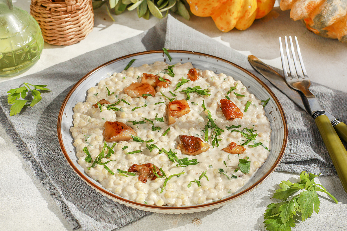 Сливочный птитим с грибами: простое и вкусное решение для ужина