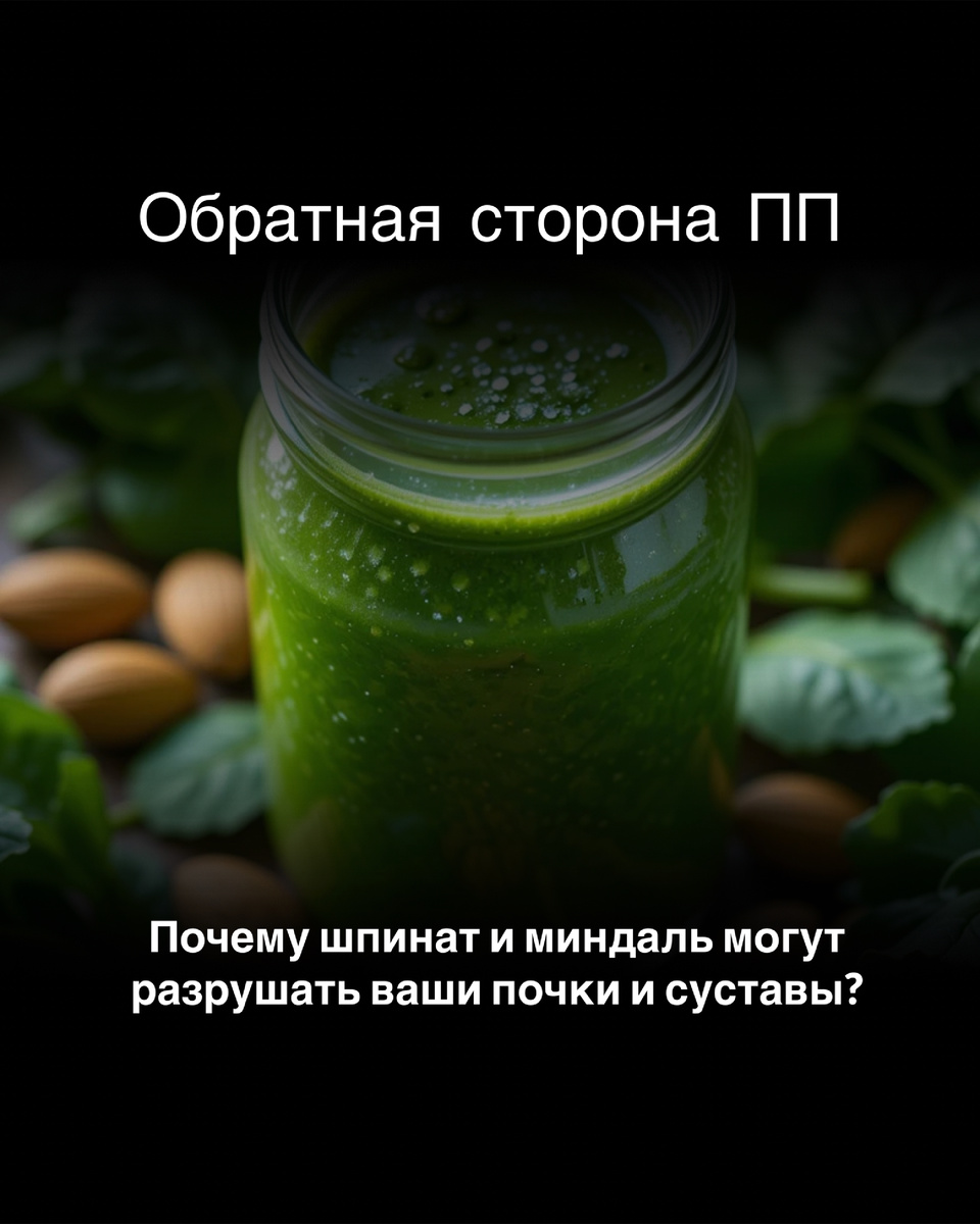 Шпинат и миндаль: как здоровая еда может нанести вред вашим почкам и суставам