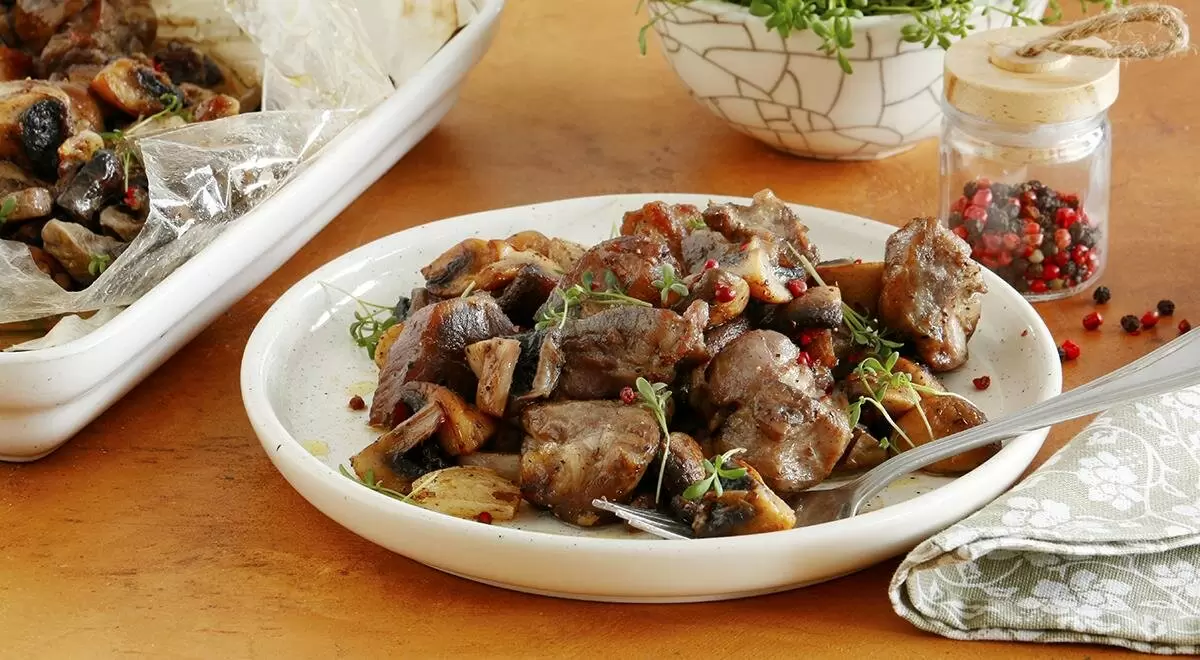 Восхитительная свинина с грибами